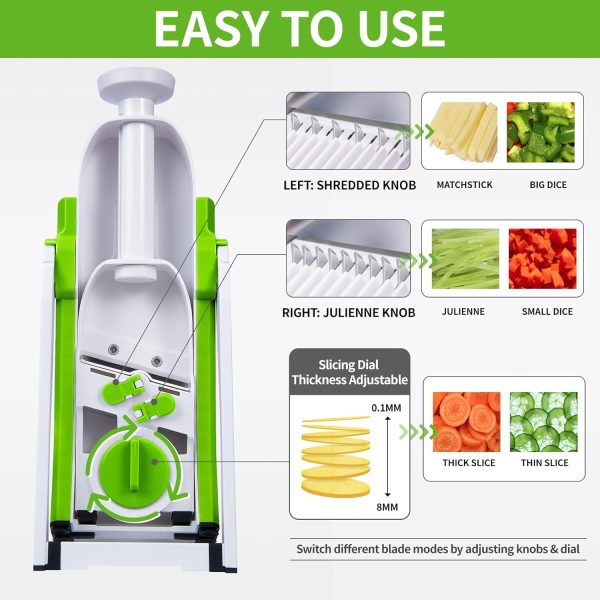 4 In 1 Vegetable Cutter Chopper Adjustable Multi-function Drum Cutter Vertical Vegetable Cutter Kitchen Shredder Grater Artifact